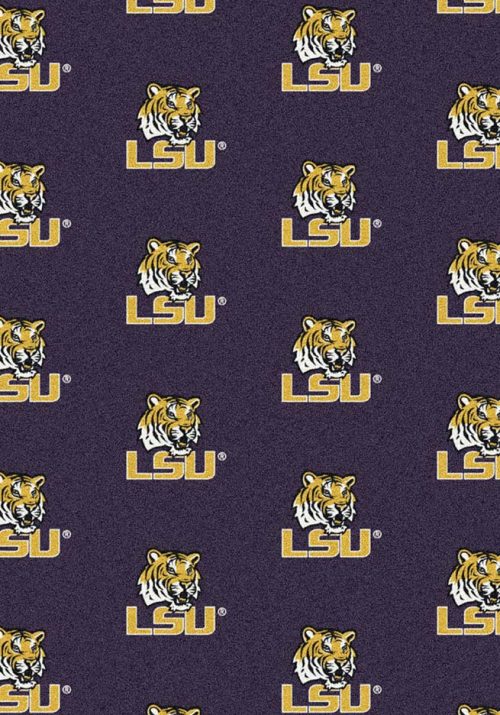 Louisiana State (LSU) Tigers 3' 10" x 5' 4" Team Repeat Area Rug