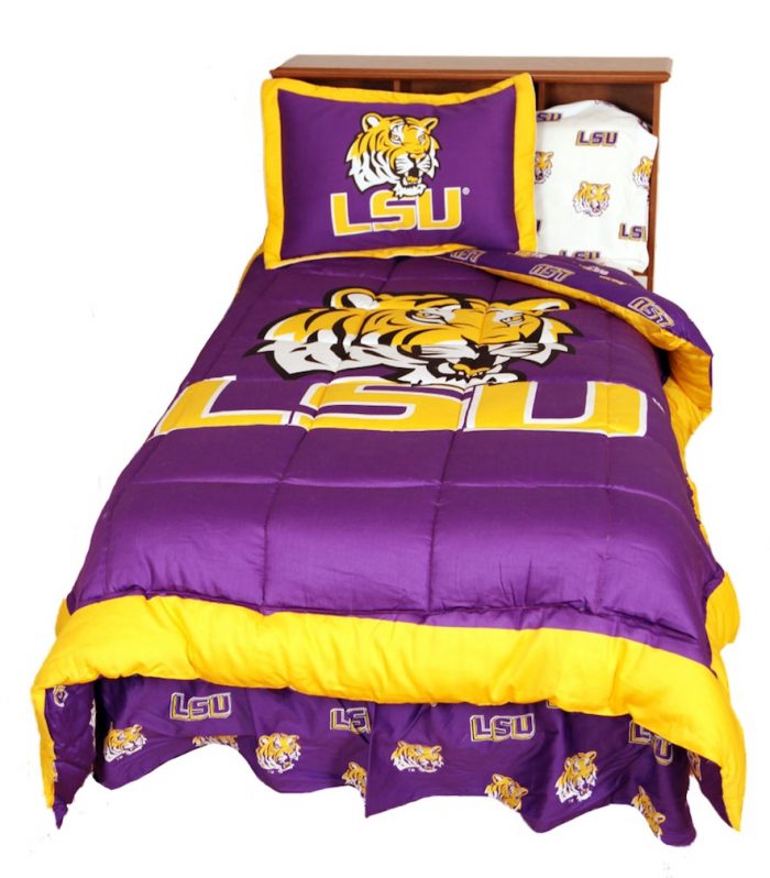 Louisiana State (LSU) Tigers Reversible Comforter Set (King)