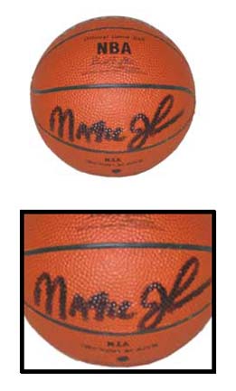 Magic Johnson, Autographed NBA Mini Basketball by Spalding