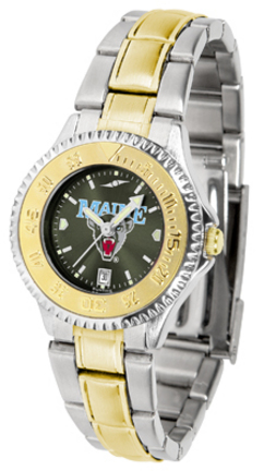 Maine Black Bears Competitor AnoChrome Ladies Watch with Two-Tone Band