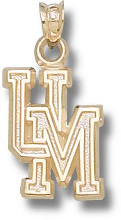 Maryland Terrapins Staggered "UM" Pendant - 10KT Gold Jewelry