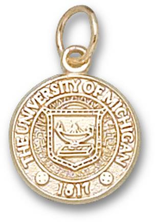 Michigan Wolverines 1/2" "Seal" Charm - 10KT Gold Jewelry