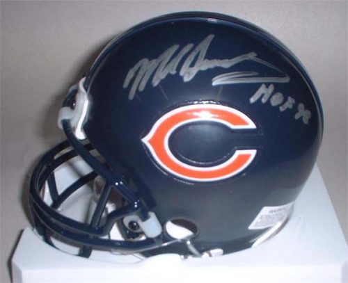 Mike Singletary Autographed Chicago Bears Riddell Mini Helmet with "HOF 98" Inscription