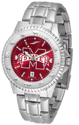 Mississippi State Bulldogs Competitor AnoChrome Men's Watch with Steel Band