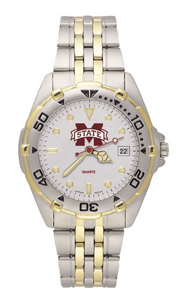 Mississippi State Bulldogs "M State" All Star Watch with Stainless Steel Band - Men's