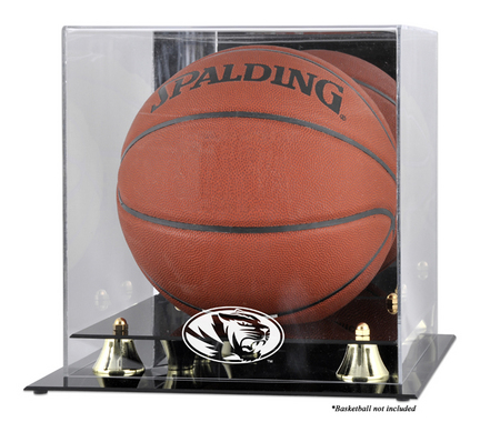 Missouri Tigers Golden Classic Logo Basketball Display Case with Mirror Back