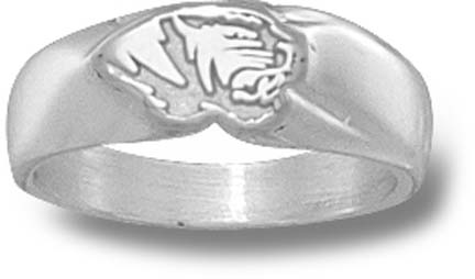 Missouri Tigers "Tiger Head" 1/4" Ladies' Ring Size 6 1/2 - Sterling Silver Jewelry