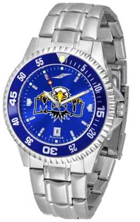 Morehead State Eagles Competitor AnoChrome Men's Watch with Steel Band and Colored Bezel