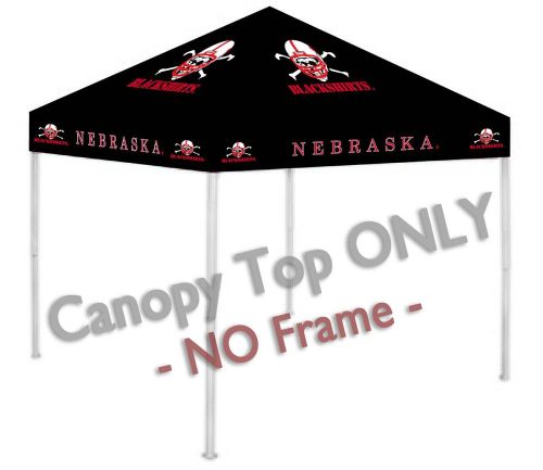 Nebraska Cornhuskers Canopy Top for use with the Rivalry 9' x 9' Ultimate Tailgate Canopy Tent Frame (Black)