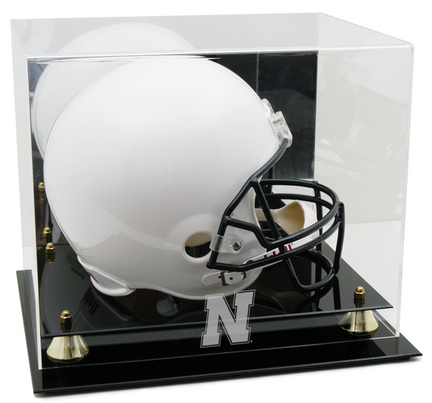 Nebraska Cornhuskers Logo Golden Classic Full Size Helmet Display Case