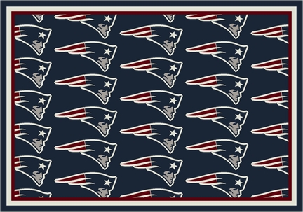 New England Patriots 3' 10" x 5' 4" Team Repeat Area Rug (Navy Blue)