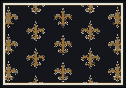 New Orleans Saints 3' 10" x 5' 4" Team Repeat Area Rug (Black)