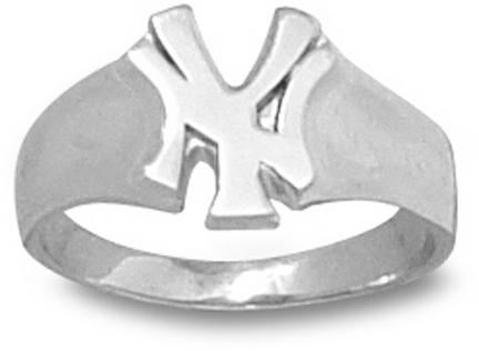 New York Yankees "NY" Ladies' Ring Size 6 1/2 - Sterling Silver Jewelry