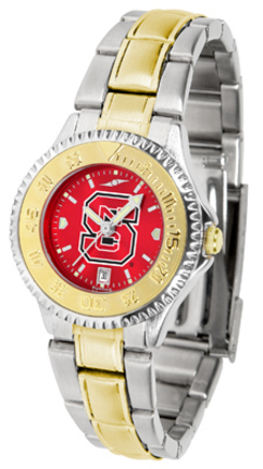 North Carolina State Wolfpack Competitor AnoChrome Ladies Watch with Two-Tone Band