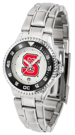 North Carolina State Wolfpack Competitor Ladies Watch with Steel Band
