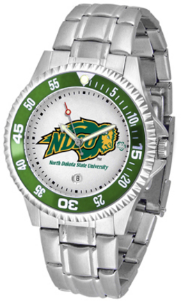 North Dakota State Bison Competitor Men's Watch with Steel Band