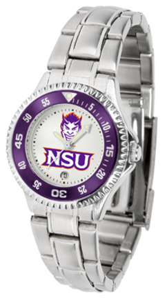 Northwestern State Demons Competitor Ladies Watch with Steel Band