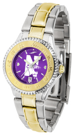 Northwestern Wildcats Competitor AnoChrome Ladies Watch with Two-Tone Band