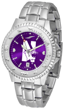 Northwestern Wildcats Competitor AnoChrome Men's Watch with Steel Band