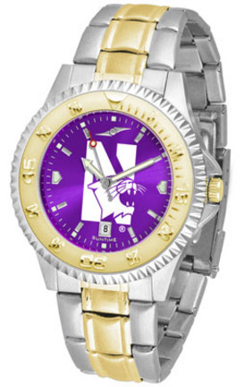 Northwestern Wildcats Competitor AnoChrome Two Tone Watch