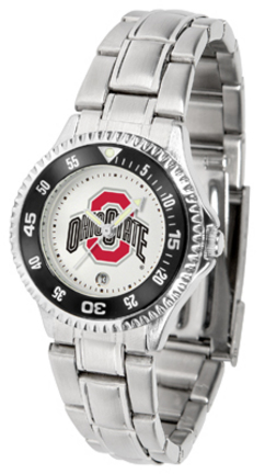 Ohio State Buckeyes Competitor Ladies Watch with Steel Band