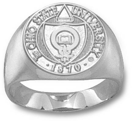 Ohio State Buckeyes "Seal" Men's Ring Size 10 1/2 - Sterling Silver Jewelry