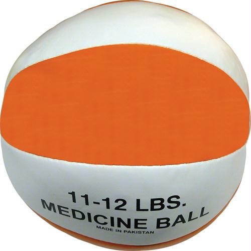 Olympia Sports BA046P Syn. Leather Medicine Ball - 11-12 lbs. - orange