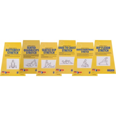 Olympia Sports CO150P Circuit Training Cards - Flexibility No.1 Set of 6