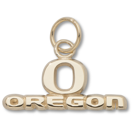 Oregon Ducks "O Oregon" 5/16" Charm - 14KT Gold Jewelry