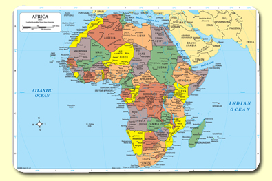 Painless Learning AFC-1 Africa Placemat