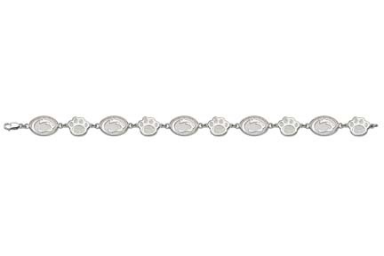 Penn State Nittany Lions 7.5" Head / Paw Bracelet - Sterling Silver Jewelry