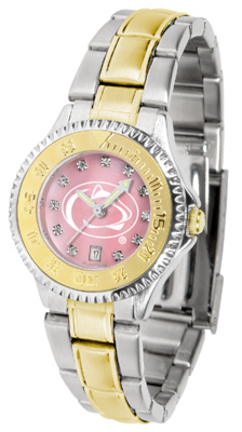 Penn State Nittany Lions Competitor Ladies Watch with Mother of Pearl Dial and Two-Tone Band