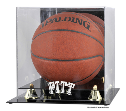 Pittsburgh Panthers Golden Classic Logo Basketball Display Case with Mirror Back