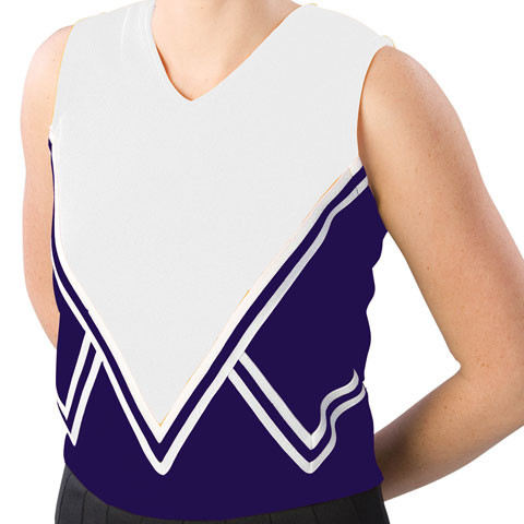 Pizzazz Performance Wear UT50 -NAVWHT-YL UT50 Youth Intensity Uniform Shell - Navy with White - Youth Large