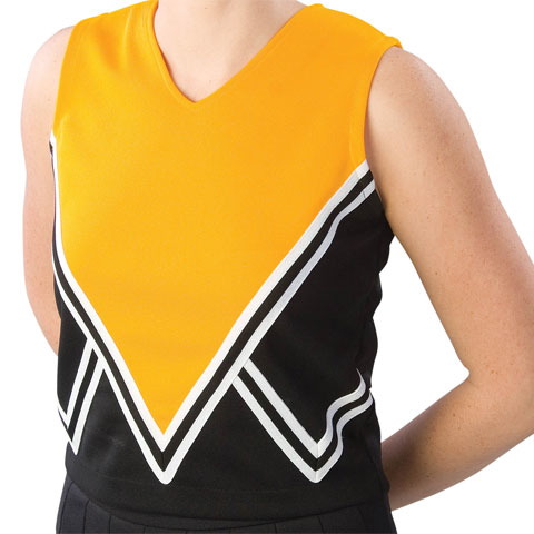 Pizzazz Performance Wear UT55 -BLKGOL-AS UT55 Adult Intensity Uniform Shell - Black with Gold - Adult Small