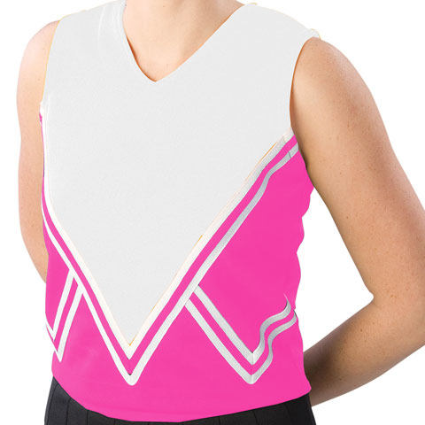 Pizzazz Performance Wear UT55 -HPKWHT-AS UT55 Adult Intensity Uniform Shell - Hot Pink with White - Adult Small