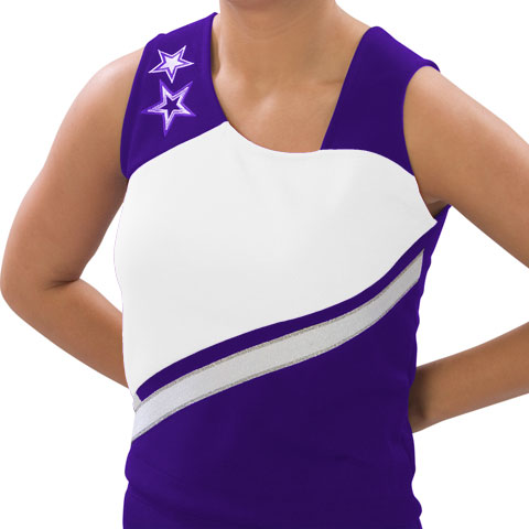 Pizzazz Performance Wear UT70 -PURWHT-YL UT70 Youth Supernova Uniform Shell - Purple with White - Youth Large
