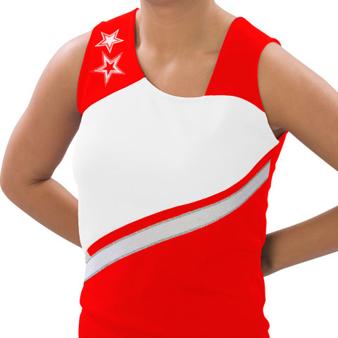 Pizzazz Performance Wear UT70 -REDWHT-YXS UT70 Youth Supernova Uniform Shell - Red with White - Youth X-Small