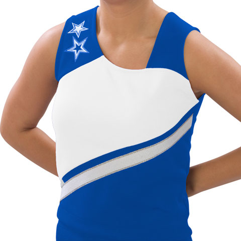 Pizzazz Performance Wear UT70 -ROYWHT-YS UT70 Youth Supernova Uniform Shell - Royal with White - Youth Small