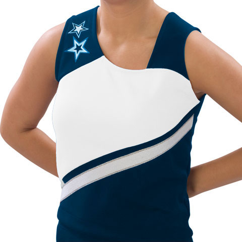Pizzazz Performance Wear UT75 -NAVWHT-AS UT75 Adult Supernova Uniform Shell - Navy with White - Adult Small