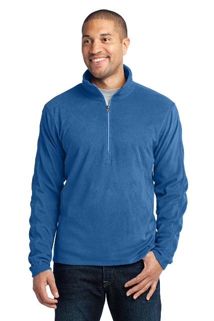 Port Authority F224 Microfleece 1 by 2-Zip Pullover Light Royal - Small