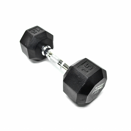 Power Systems 61535 Rubber Octagonal Dumbbell 35 lbs