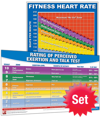 Productive Fitness HR-Set Heart Rate Poster Set - Laminated only
