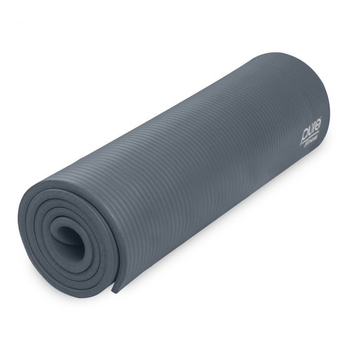 Pure Global Brands 8624FMG Fitness Deluxe 12mm Exercise Mat - Charcoal