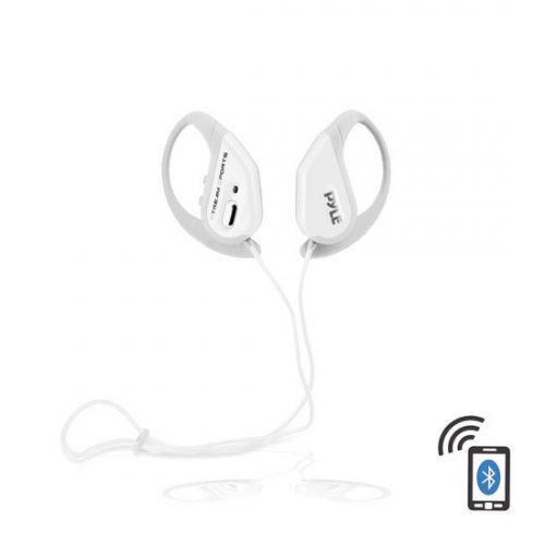 Pyle PWBH18WT Bluetooth Water Resistant Headphones with Built-in Microphone for Hands-Free Call Answering White