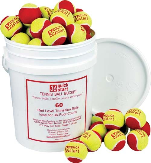 Quick Start 36 Tennis Balls (Bucket of 60 Balls)