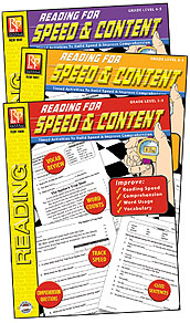 REMEDIA PUBLICATIONS REM1043 READING FOR SPEED AND CONTENT 3 BK SET
