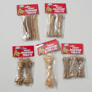 RGP 66867P Dog Chew Rawhide Natural 6 Assorted Pack Of 120