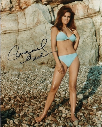 Raquel Welch "On Beach" Autographed 8" x 10" Photograph (Unframed)