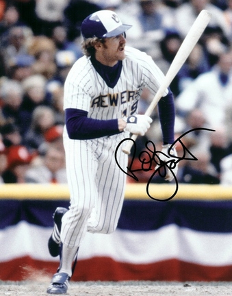 Robin Yount "Running" Autographed Milwaukee Brewers 8" x 10" Photograph (Unframed)